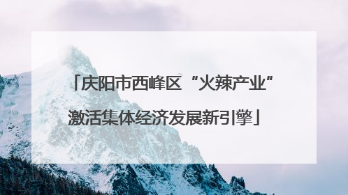 庆阳市西峰区“火辣产业”激活集体经济发展新引擎