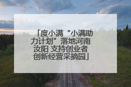 度小满“小满助力计划”落地河南汝阳 支持创业者创新经营采摘园