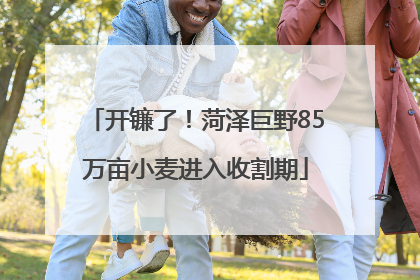 开镰了！菏泽巨野85万亩小麦进入收割期