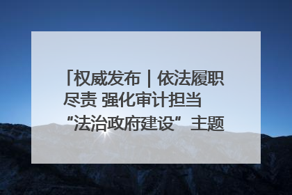 权威发布｜依法履职尽责 强化审计担当 “法治政府建设”主题系列新闻发布会市审计局专场召开