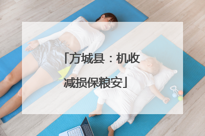 方城县：机收减损保粮安
