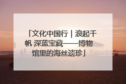 文化中国行｜浪起千帆 深蓝宝藏——博物馆里的海丝遗珍