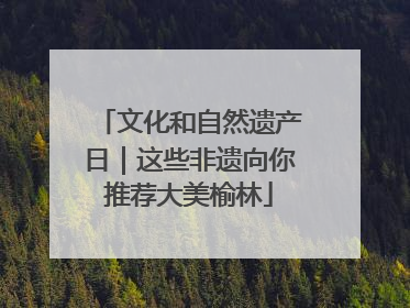 文化和自然遗产日｜这些非遗向你推荐大美榆林