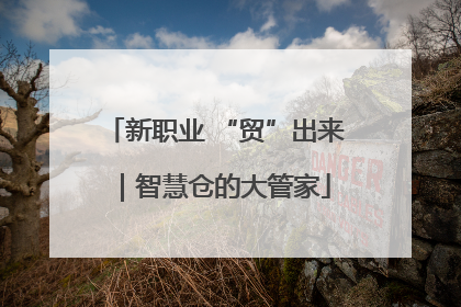 新职业 “贸”出来｜智慧仓的大管家