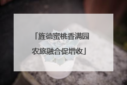 旌德蜜桃香满园 农旅融合促增收