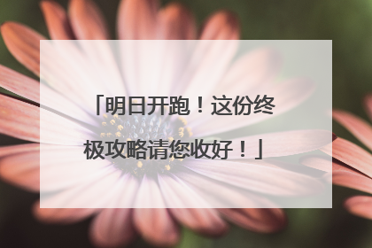 明日开跑！这份终极攻略请您收好！