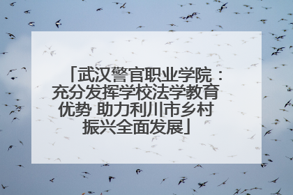 武汉警官职业学院：充分发挥学校法学教育优势 助力利川市乡村振兴全面发展