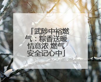 武陟中裕燃气：粽香送暖情意浓 燃气安全记心中