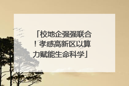 校地企强强联合！孝感高新区以算力赋能生命科学