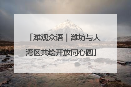 潍观众语｜潍坊与大湾区共绘开放同心圆