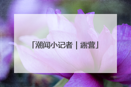 潮闻小记者｜露营