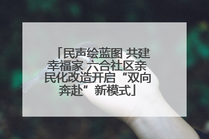 民声绘蓝图 共建幸福家 六合社区亲民化改造开启“双向奔赴”新模式