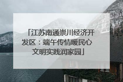 江苏南通崇川经济开发区：端午传情暖民心 文明实践润家园