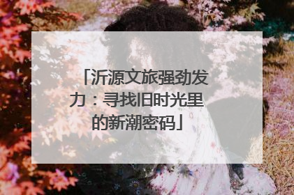 沂源文旅强劲发力：寻找旧时光里的新潮密码