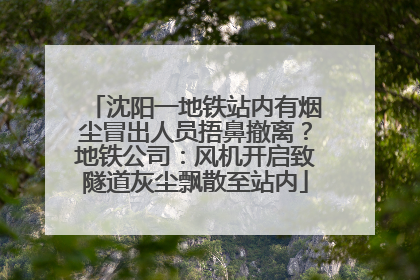 沈阳一地铁站内有烟尘冒出人员捂鼻撤离？地铁公司：风机开启致隧道灰尘飘散至站内