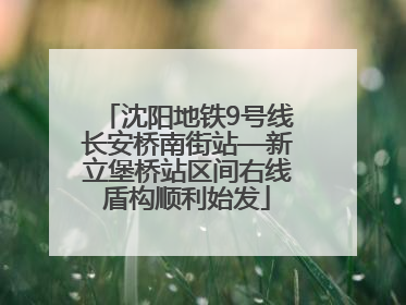 沈阳地铁9号线长安桥南街站—新立堡桥站区间右线盾构顺利始发