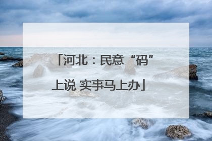 河北：民意“码”上说 实事马上办