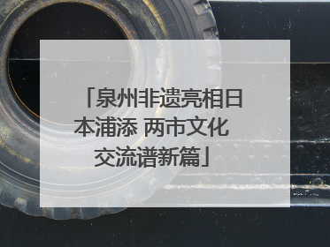 泉州非遗亮相日本浦添 两市文化交流谱新篇