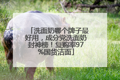 洗面奶哪个牌子最好用，成分党洗面奶封神榜！复购率97%国货洁面