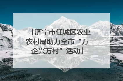 济宁市任城区农业农村局助力全市“万企兴万村”活动