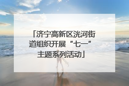 济宁高新区洸河街道组织开展“七一” 主题系列活动