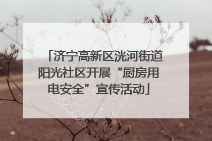 济宁高新区洸河街道阳光社区开展“厨房用电安全”宣传活动