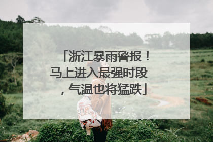 浙江暴雨警报！马上进入最强时段，气温也将猛跌