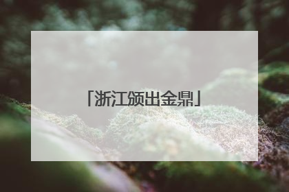 浙江颁出金鼎