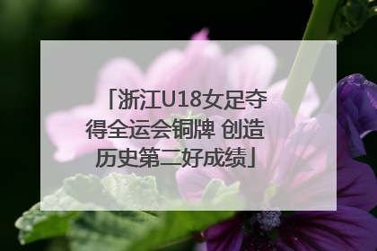 浙江U18女足夺得全运会铜牌 创造历史第二好成绩