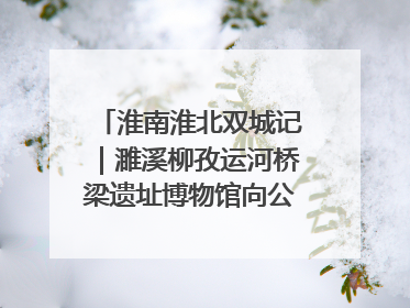 淮南淮北双城记｜濉溪柳孜运河桥梁遗址博物馆向公众开放 可沉浸式触摸历史