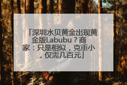 深圳水贝黄金出现黄金版Labubu？商家：只是相似，克重小，仅需几百元