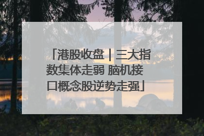 港股收盘｜三大指数集体走弱 脑机接口概念股逆势走强