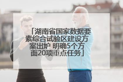 湖南省国家数据要素综合试验区建设方案出炉 明确5个方面20项重点任务