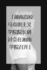 湖南高校马克思主义学院院长研讨会在湘南学院召开