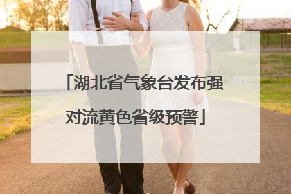 湖北省气象台发布强对流黄色省级预警