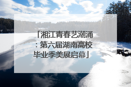 湘江青春艺潮涌：第六届湖南高校毕业季美展启幕