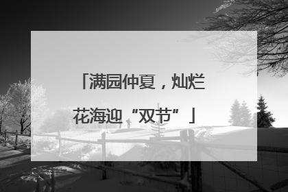 满园仲夏，灿烂花海迎“双节”