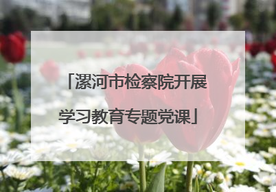 漯河市检察院开展学习教育专题党课