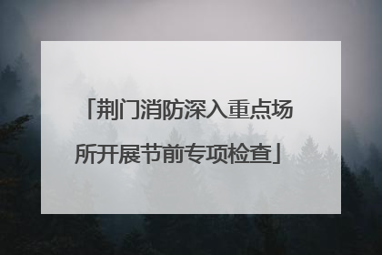 荆门消防深入重点场所开展节前专项检查