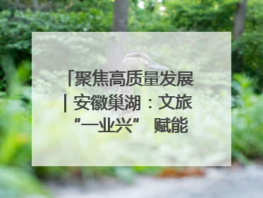 聚焦高质量发展｜安徽巢湖：文旅“一业兴” 赋能“百业旺”