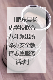 肥东县杨店学校联合八斗派出所举办安全教育志愿服务活动