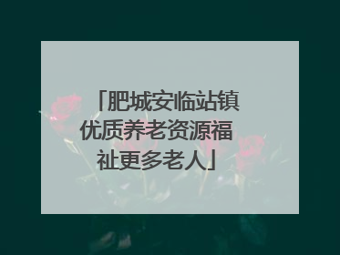 肥城安临站镇优质养老资源福祉更多老人