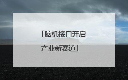 脑机接口开启产业新赛道