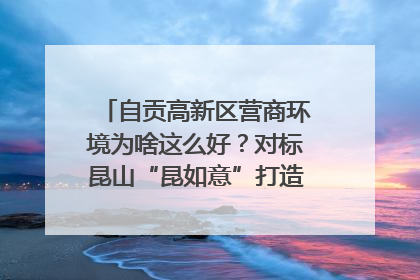 自贡高新区营商环境为啥这么好？对标昆山“昆如意”打造自贡“高兴办”｜美好生活有“盐”味