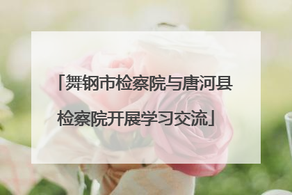 舞钢市检察院与唐河县检察院开展学习交流