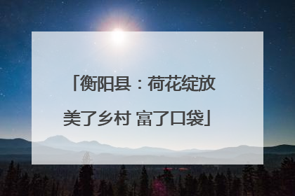 衡阳县：荷花绽放 美了乡村 富了口袋