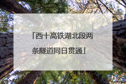 西十高铁湖北段两条隧道同日贯通