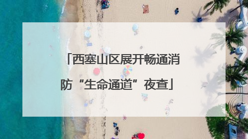 西塞山区展开畅通消防“生命通道”夜查