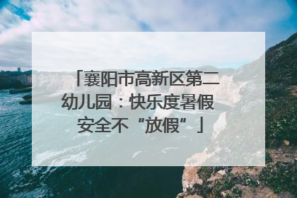 襄阳市高新区第二幼儿园：快乐度暑假 安全不“放假”