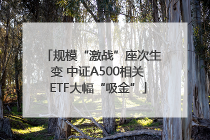 规模“激战”座次生变 中证A500相关ETF大幅“吸金”
